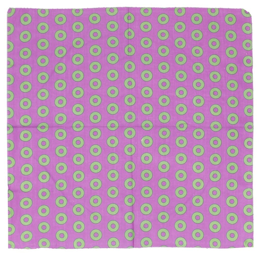 Phish Purple WGreen Donuts Bandana  22 X 22  Cardstock Hanger  Brand New